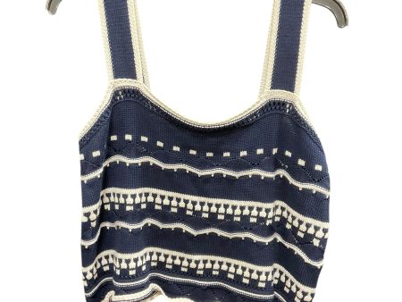 Top Sleeveless By Entro In Blue & Cream, Size: L Supply