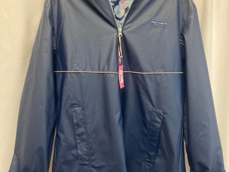 Jacket Windbreaker By Simply Southern In Blue, Size: L For Sale