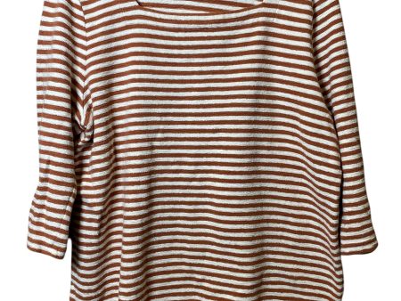 Top 3 4 Sleeve By J. Jill In Striped Pattern, Size: Xl Hot on Sale