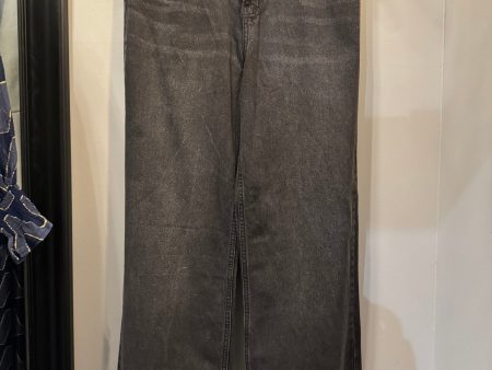 Jeans Wide Leg By H&m In Black, Size: 10 Hot on Sale