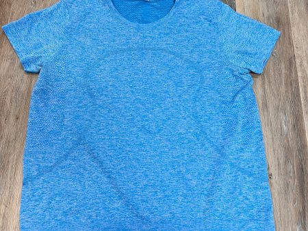 Athletic Top Short Sleeve By Lululemon In Blue, Size: 12 Sale