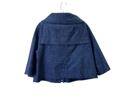 Jacket Designer By Sandro In Blue Denim, Size:LP For Sale