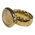 RING STATEMENT by  Qudo In GOLD, Size: 8.5 For Discount