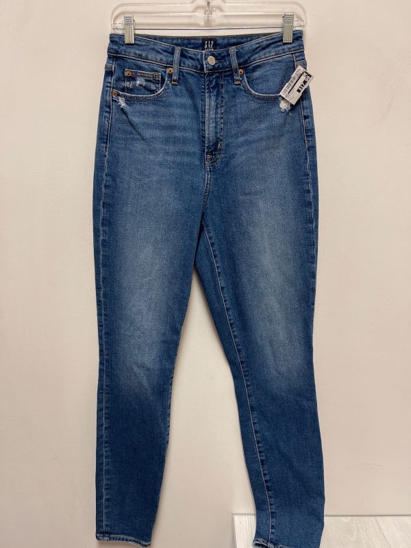 Jeans Skinny By Gap In Blue Denim, Size: 6 Discount