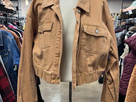 Jacket Denim By Fashion Nova In Tan, Size: Xl Online