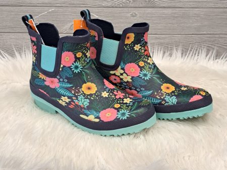 Boots Rain By Clothes Mentor In Floral Print, Size: 7 For Cheap