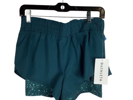 Athletic Shorts By Athleta In Green, Size: M Cheap