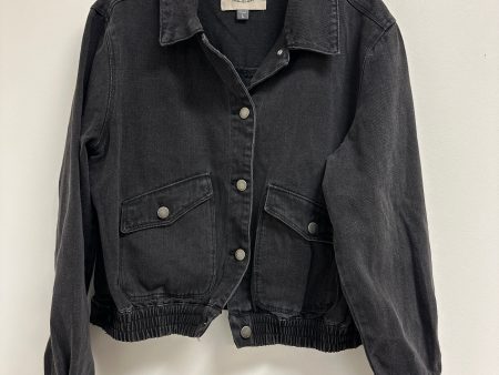 Jacket Denim By Clothes Mentor In Black, Size: L Supply