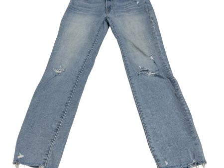 Jeans Straight By Gap In Blue Denim, Size: 0 For Discount