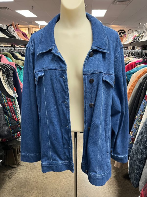 Jacket Denim By Coldwater Creek In Blue Denim, Size: 2x For Discount