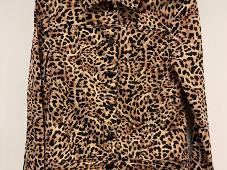 Jacket Denim By Chicos In Animal Print, Size: S Online Hot Sale