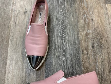 Shoes Luxury Designer By Miu Miu In Pink, Size: 9.5 Online Sale