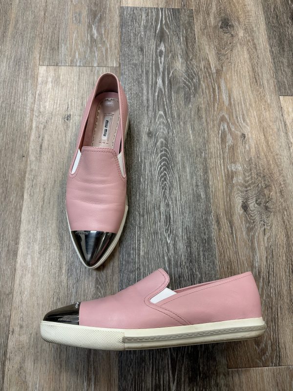 Shoes Luxury Designer By Miu Miu In Pink, Size: 9.5 Online Sale