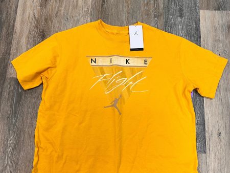 Athletic Top Short Sleeve By Jordan In Yellow, Size: L Supply