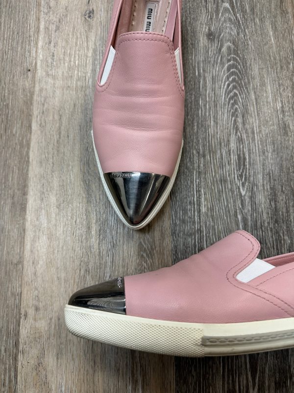 Shoes Luxury Designer By Miu Miu In Pink, Size: 9.5 Online Sale