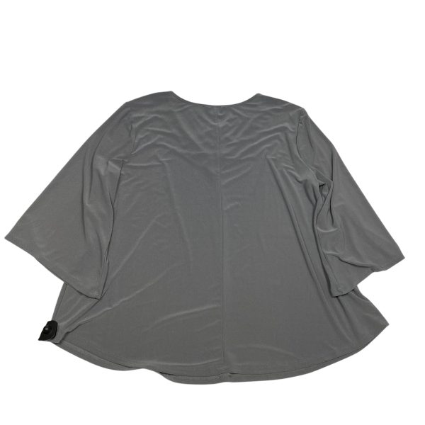 Top 3 4 Sleeve Basic By Cato In Grey, Size: Xl Cheap